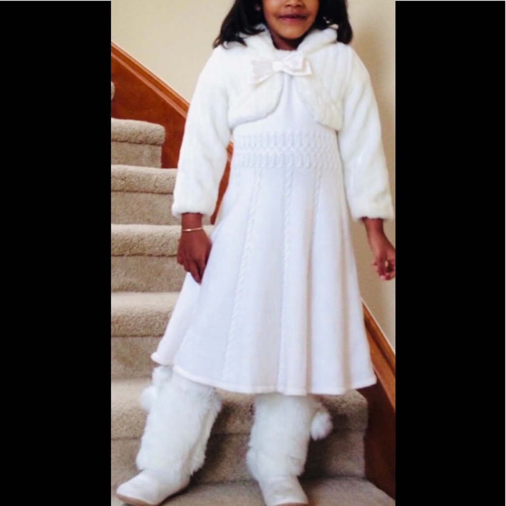 Gymboree 9 winter white knit dress